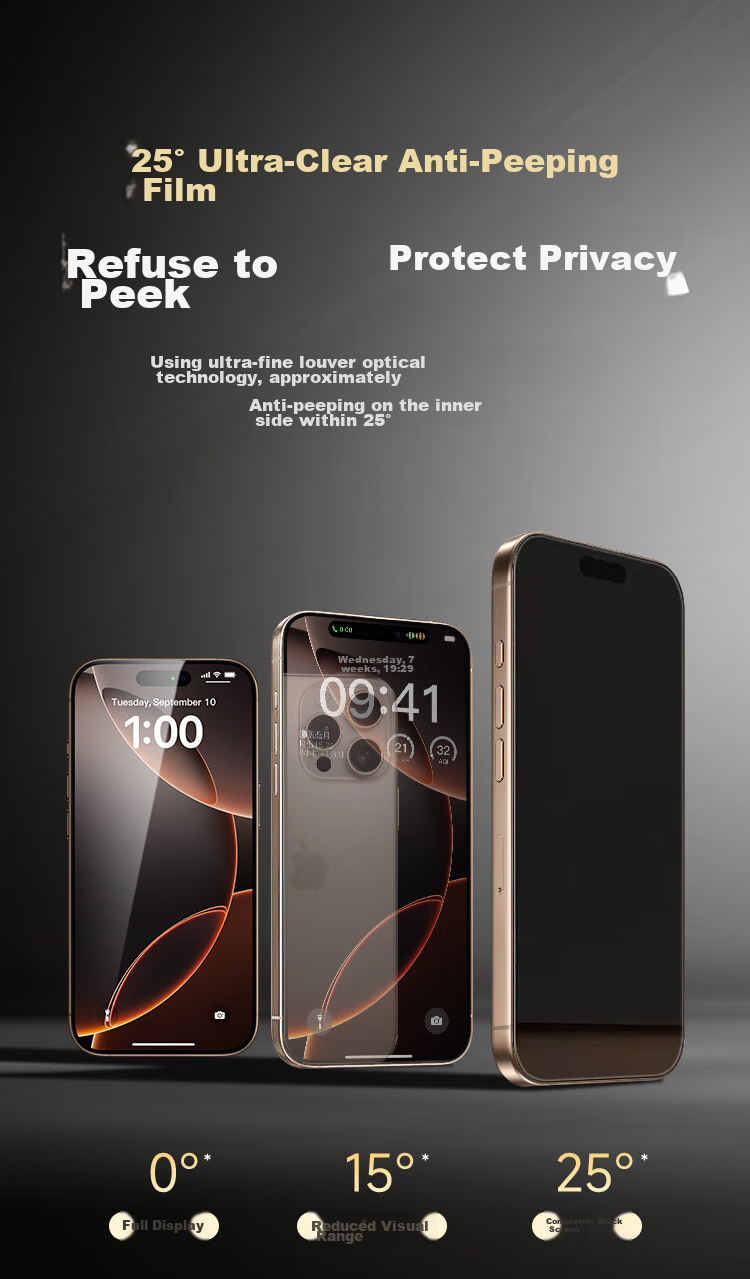 Защитное стекло KOOLIFE для Apple iPhone 16 Pro, противоударное, антибликовое, с защитой от отпечатков пальцев, полное покрытие