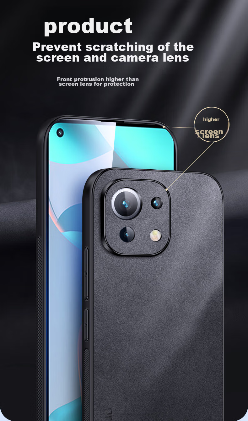 Чехол для Xiaomi 11 Lite / 11 Youth Edition Shangsu, противоударный, с защитой камеры, из силикона, черный
