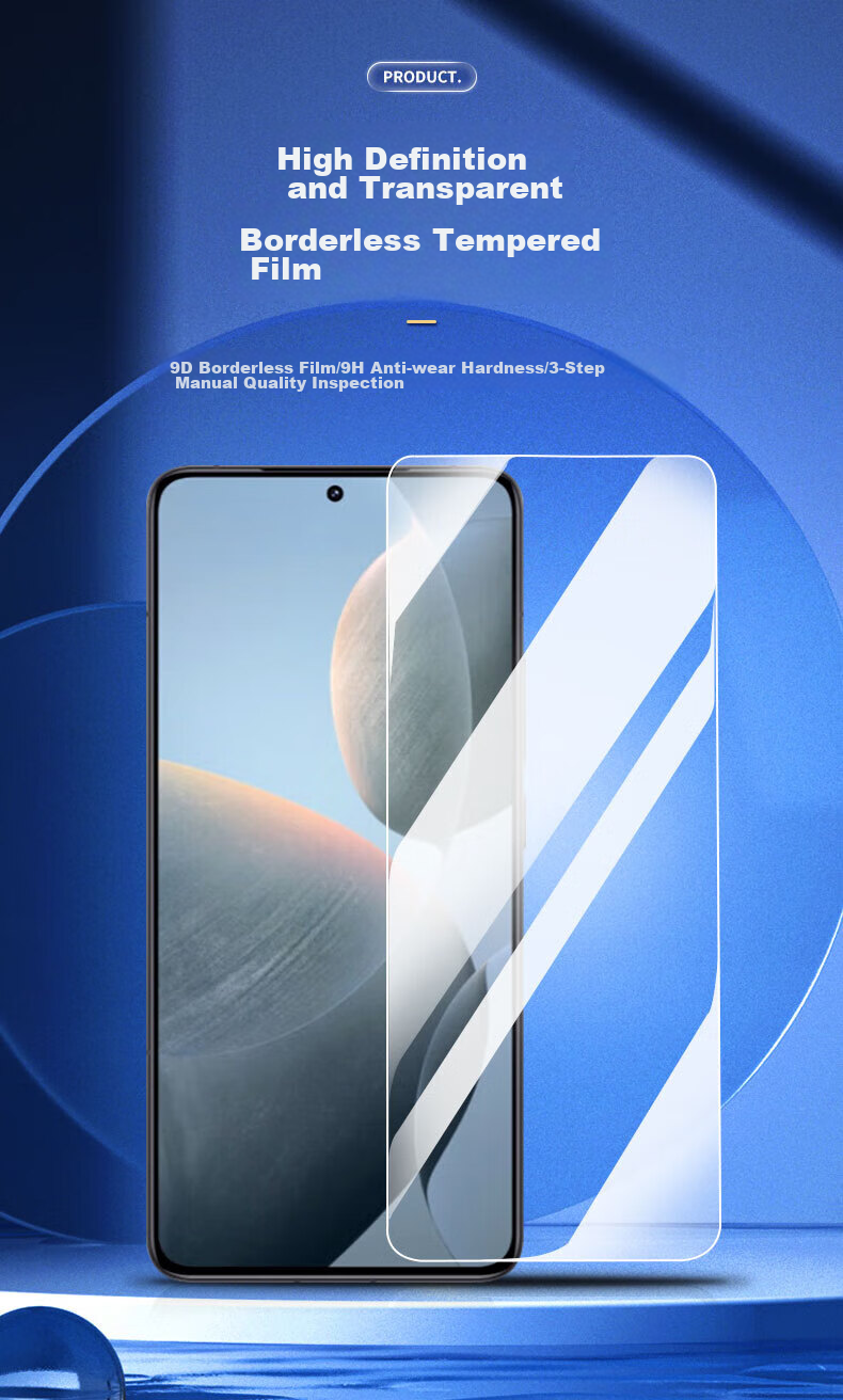 Защитное стекло Smorss для Xiaomi Redmi K70/pro/e, противоударное, HD, с защитой от отпечатков пальцев