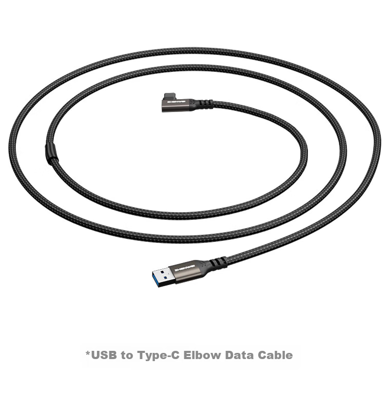 Кабель ZHENWEI USB 3.2 Type-C, 2 метра, 10 Гбит/с, 3А быстрая зарядка, черный