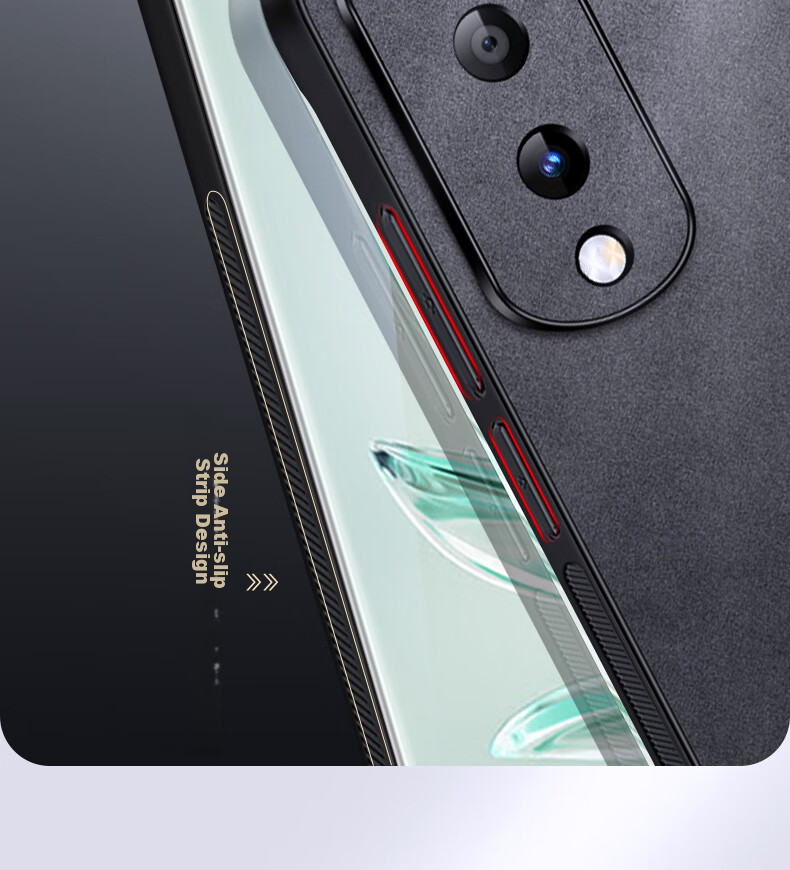 Чехол для телефона Shangsu для Honor 70 Pro, защита от падения, защита объектива, силиконовая оболочка, кожаный чехол, серый