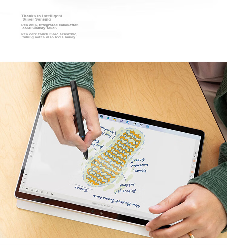 Стилус BIAZE Surface Pen, 4096 уровней чувствительности к нажатию, совместим с Microsoft Surface Pro 9/8/7/6/5/4/X/Laptop/Go2/3, сенсорный стилус для планшета, рисование и письмо, без задержек