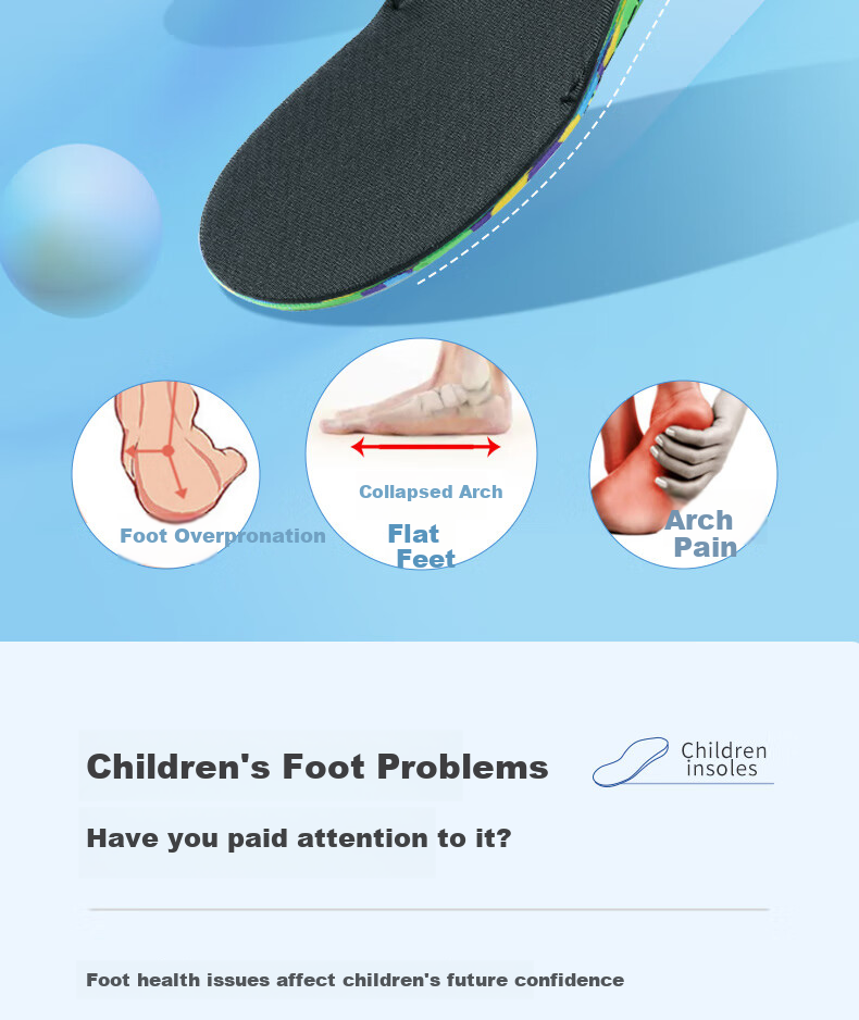 Детские ортопедические стельки FOOTOPPO для коррекции плоскостопия и положения стоп (Х/О-образные ноги, плоскостопие, поддержка свода стопы), камуфляж, размер 35