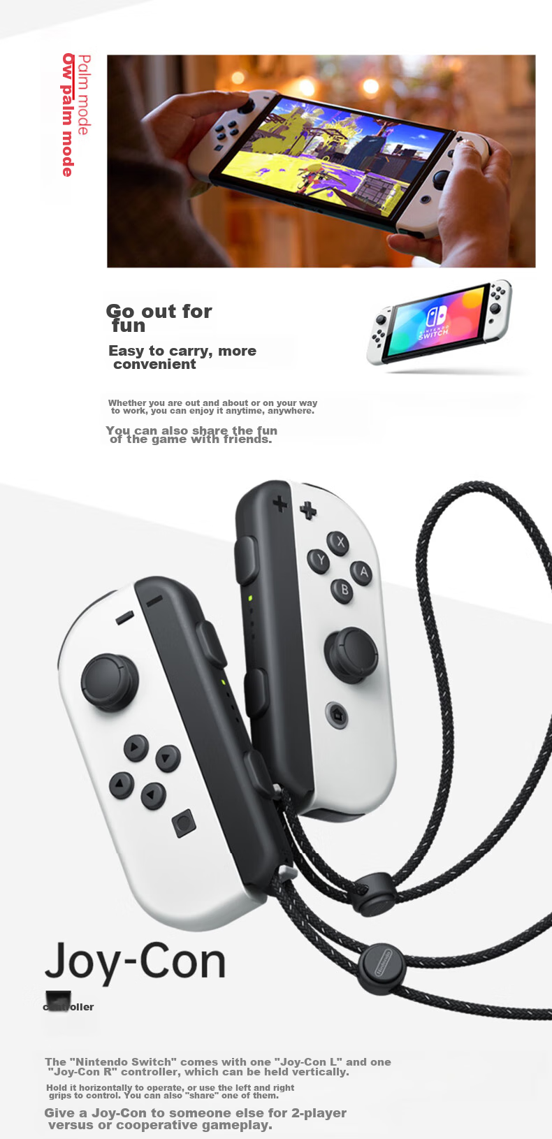 Портативная игровая консоль Nintendo Switch OLED, версия для Гонконга, красно-синяя, 64 ГБ