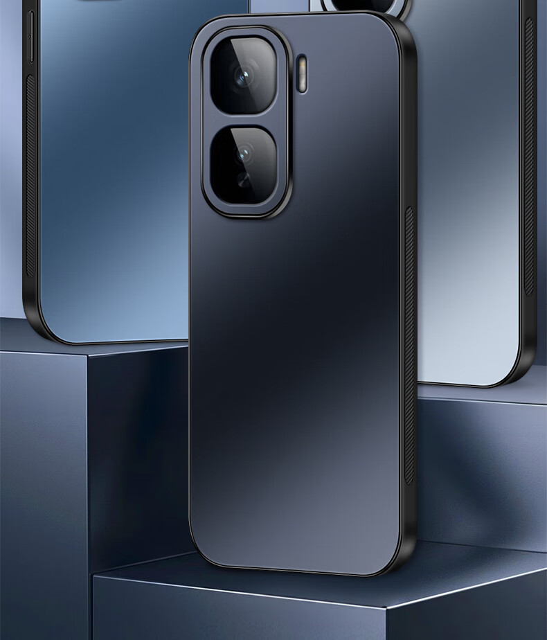 Чехол для телефона Shangsu AG Frosted для Vivo iQOO Neo10 / Neo10 Pro, синий сапфир, защита камеры, противоударный, анти-отпечаток