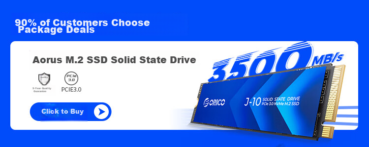 Внешний корпус ORICO M.2 NVMe SSD, 10 Гбит/с, интерфейс Type-C, прозрачный металлический/синий, TCM2-C3
