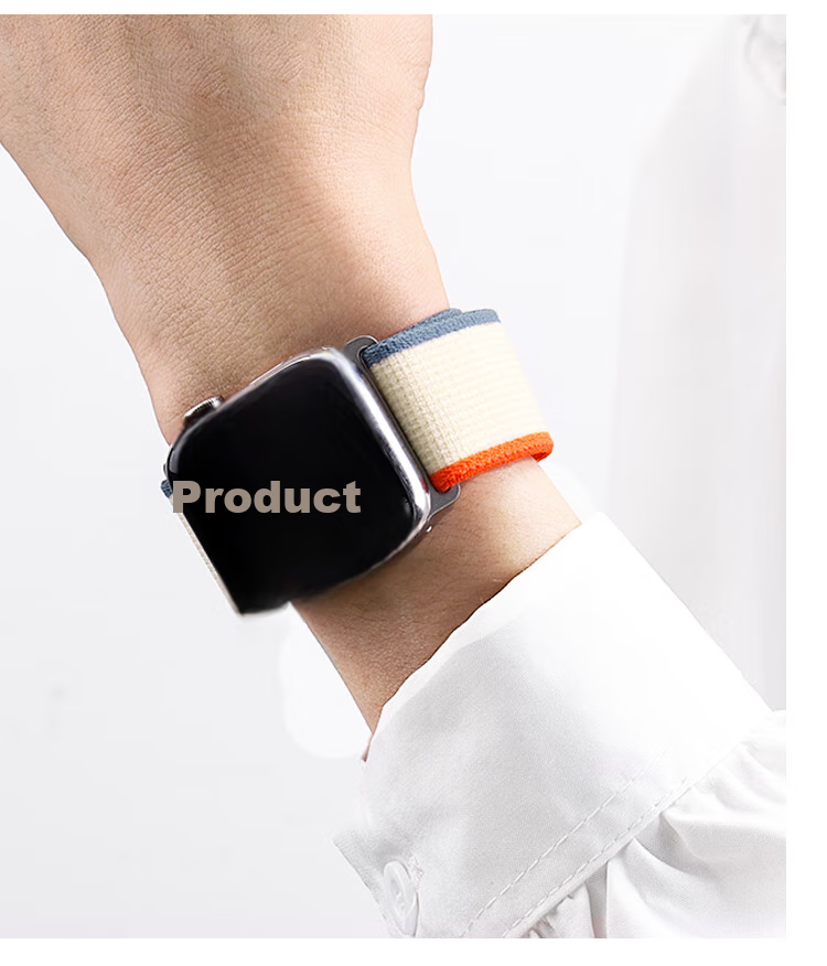 Ремешок MSSM Nylon Trail Loop для Apple Watch S11, зеленый с серым, 44/45/46/49мм