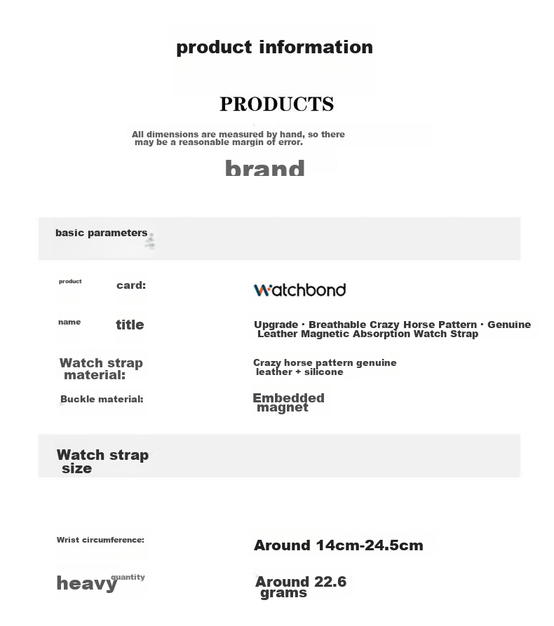 Ремешок Watchbond для Huawei Watch GT6, GT6 Pro, Watch 5, Watch 4, GT 5 Pro, GT 5, GT 4, из натуральной кожи Crazy Horse, с магнитной застежкой