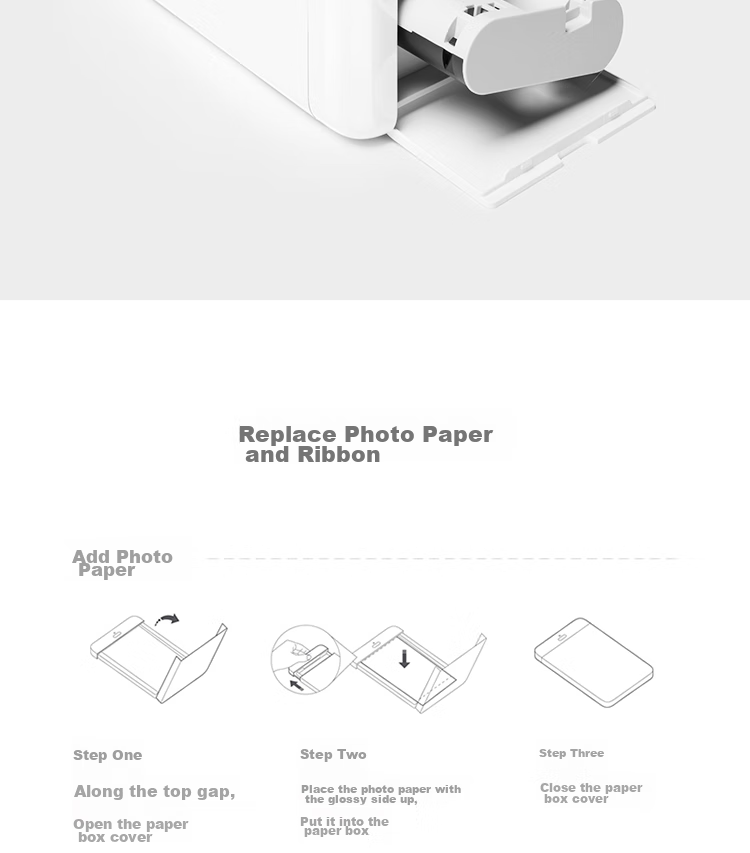 Фотобумага MI Mijia Desktop Printer Photo Paper, 6 дюймов, 80 листов, совместима с MI Mijia Photo Printer 1S, глянцевая, 100x148 мм