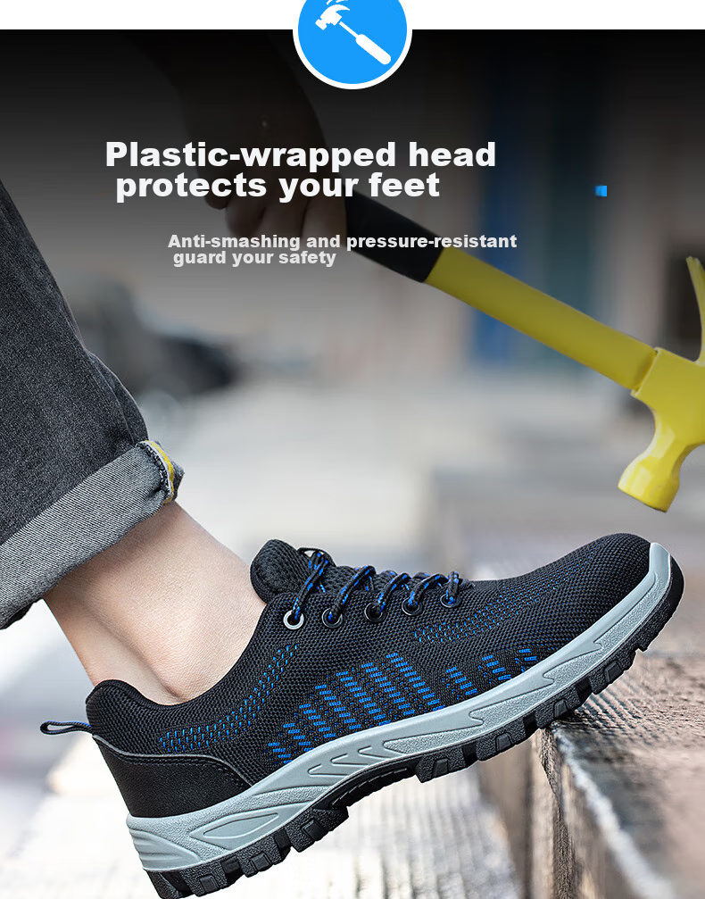 Мужские защитные ботинки LAOGUANJIA с дышащей конструкцией Flyknit, изоляцией 10 кВ, износостойкие, противоударные, противопрокольные, размер 45
