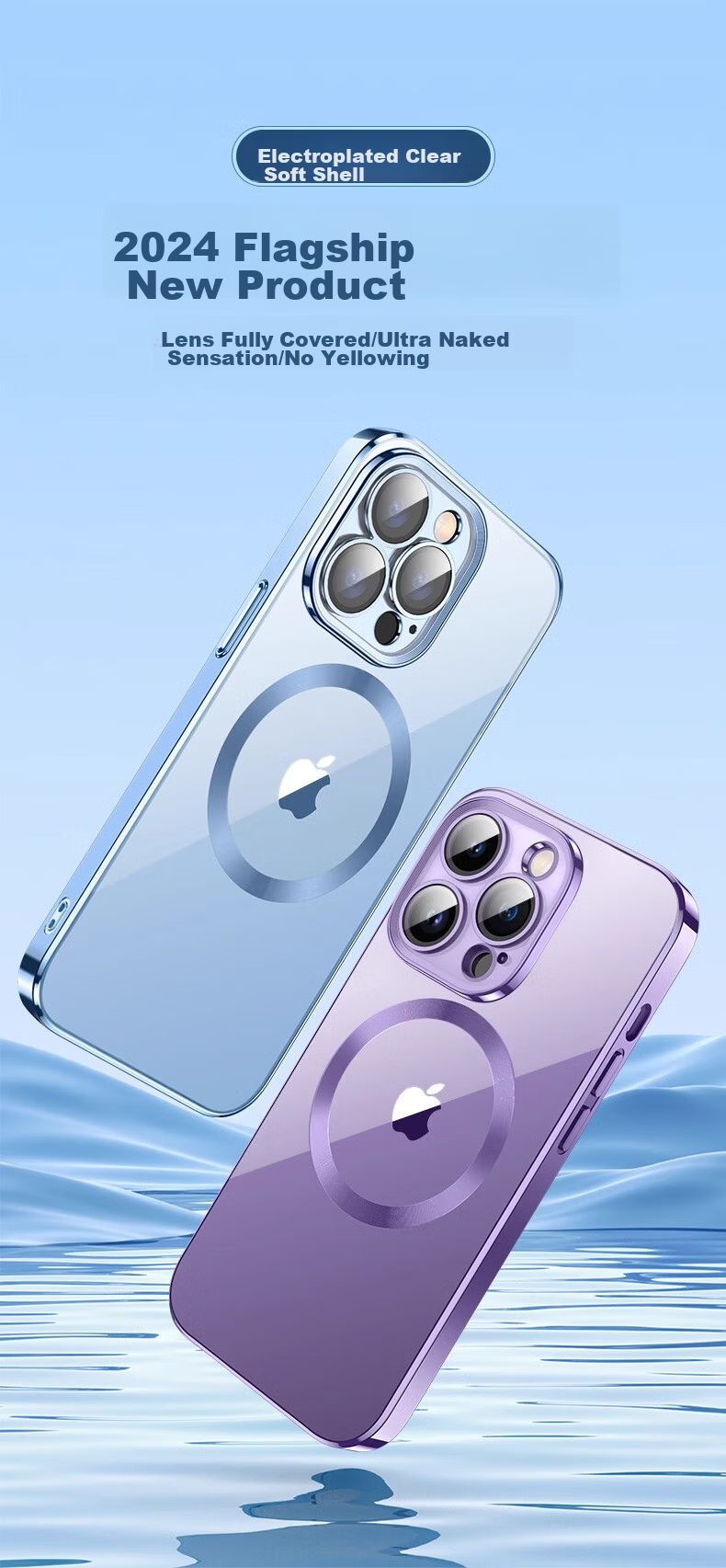 Чехол для iPhone 13 Pro Max ZHIWEISHI, прозрачный, антиударный, с магнитной функцией, черная графитовая рамка