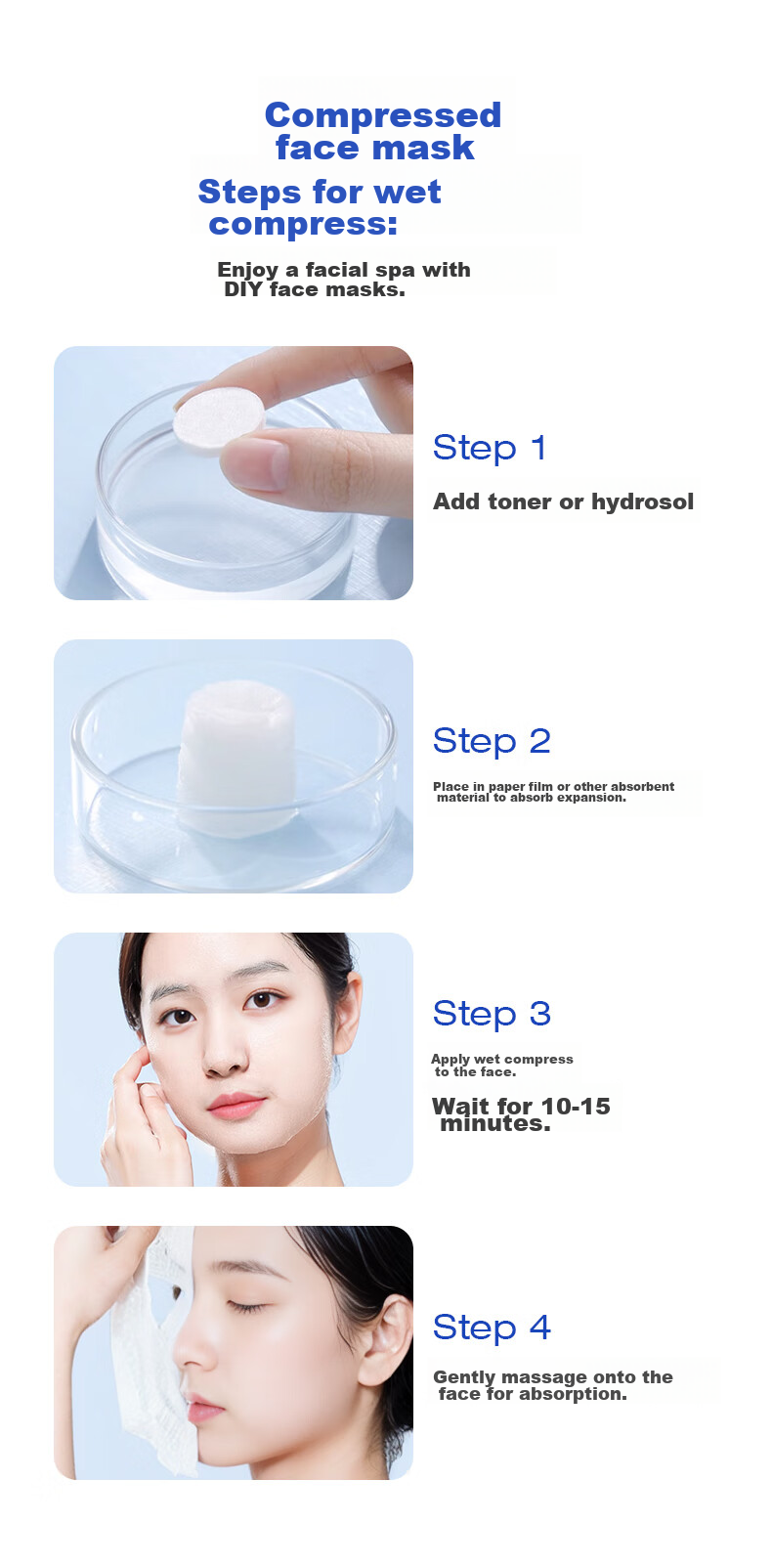 Бумажные маски для лица Beautyblend, 100 шт., для влажного и сухого применения, одноразовые, тенсель
