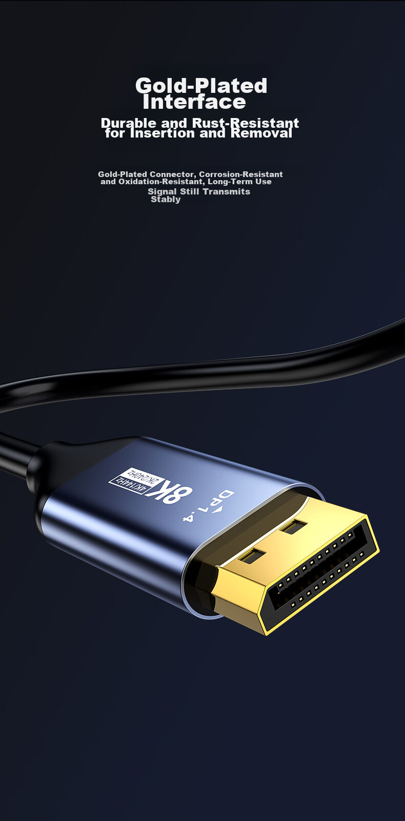 Адаптер BIAZE Type-C to DP 1.4, 8K60Hz/4K240Hz, кабель-конвертер для зеркалирования экрана, Thunderbolt 4 для ноутбуков Apple и Huawei, расширение монитора, 2 метра