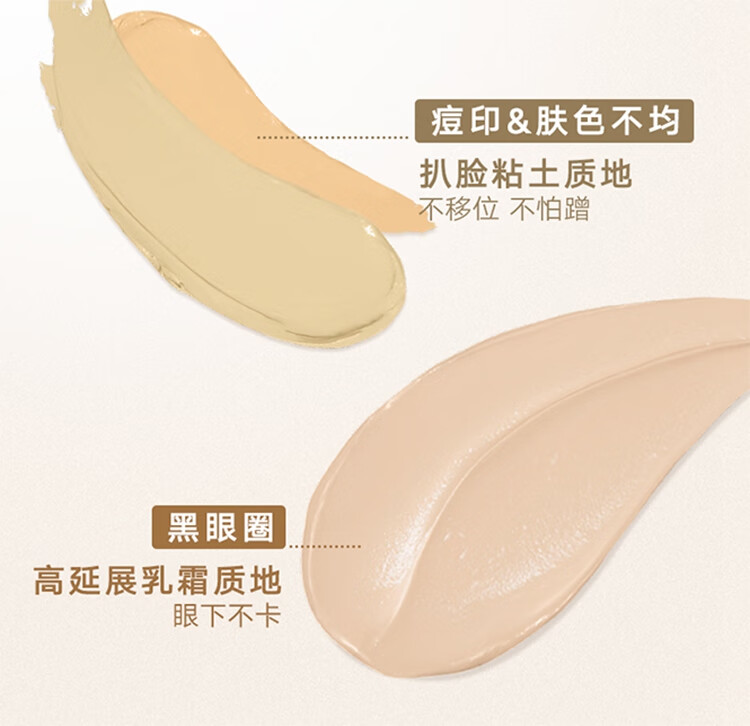 橘朵（Judydoll）三色遮瑕膏 遮瑕液遮泪沟黑眼圈斑点雀斑痘痘印修饰肤色 新年礼物 【推荐三色】#02熊猫眼克星盘 3色