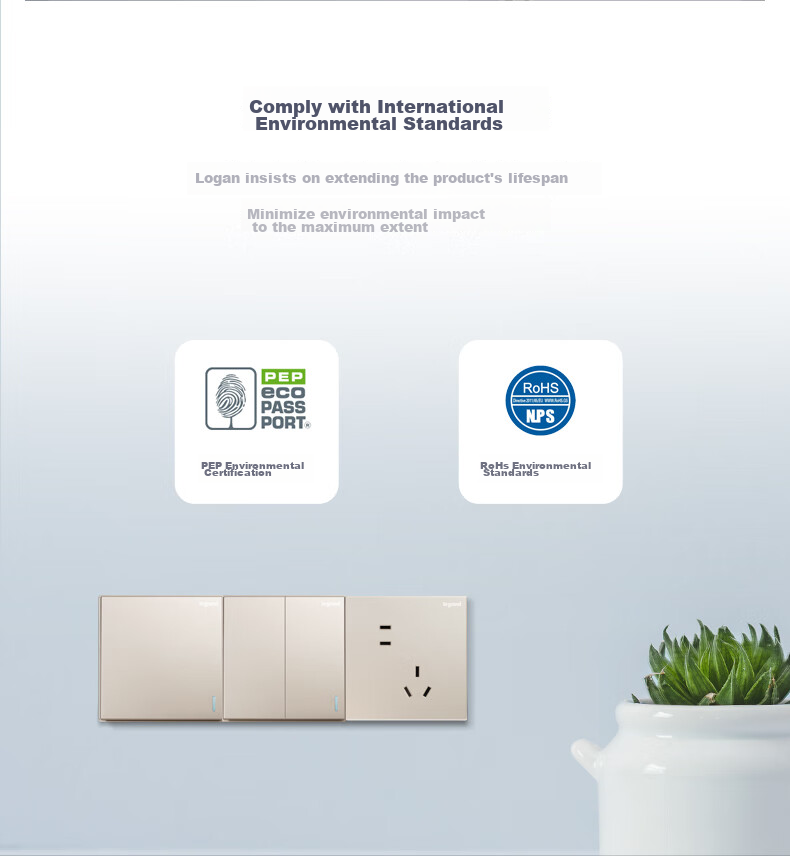 LEGRAND Накладная панель для розеток и выключателей Shidian Milan Gold, без рамки, тип 86, двойной выключатель, одинарное управление