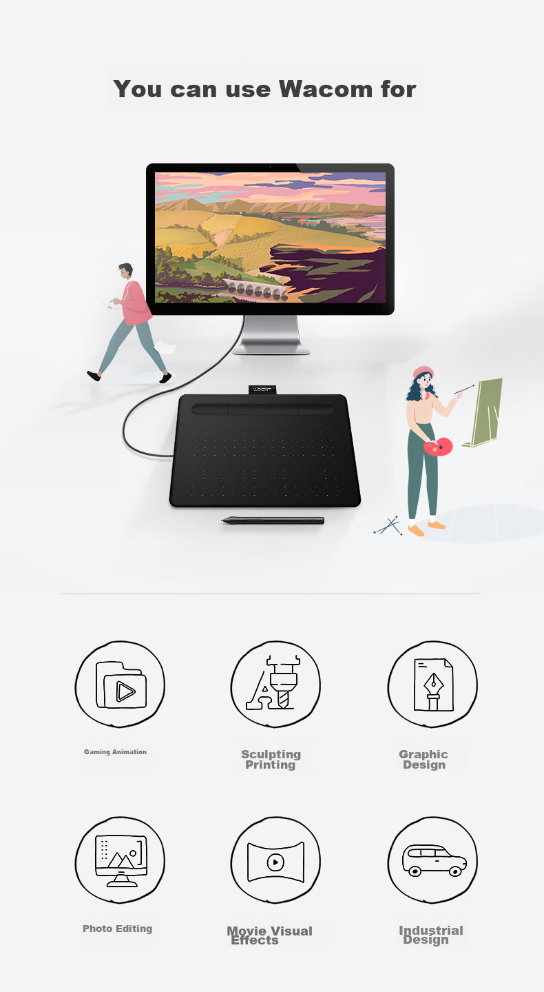 Графический планшет Wacom Intuos CTL-6100/K0, средний размер, черный