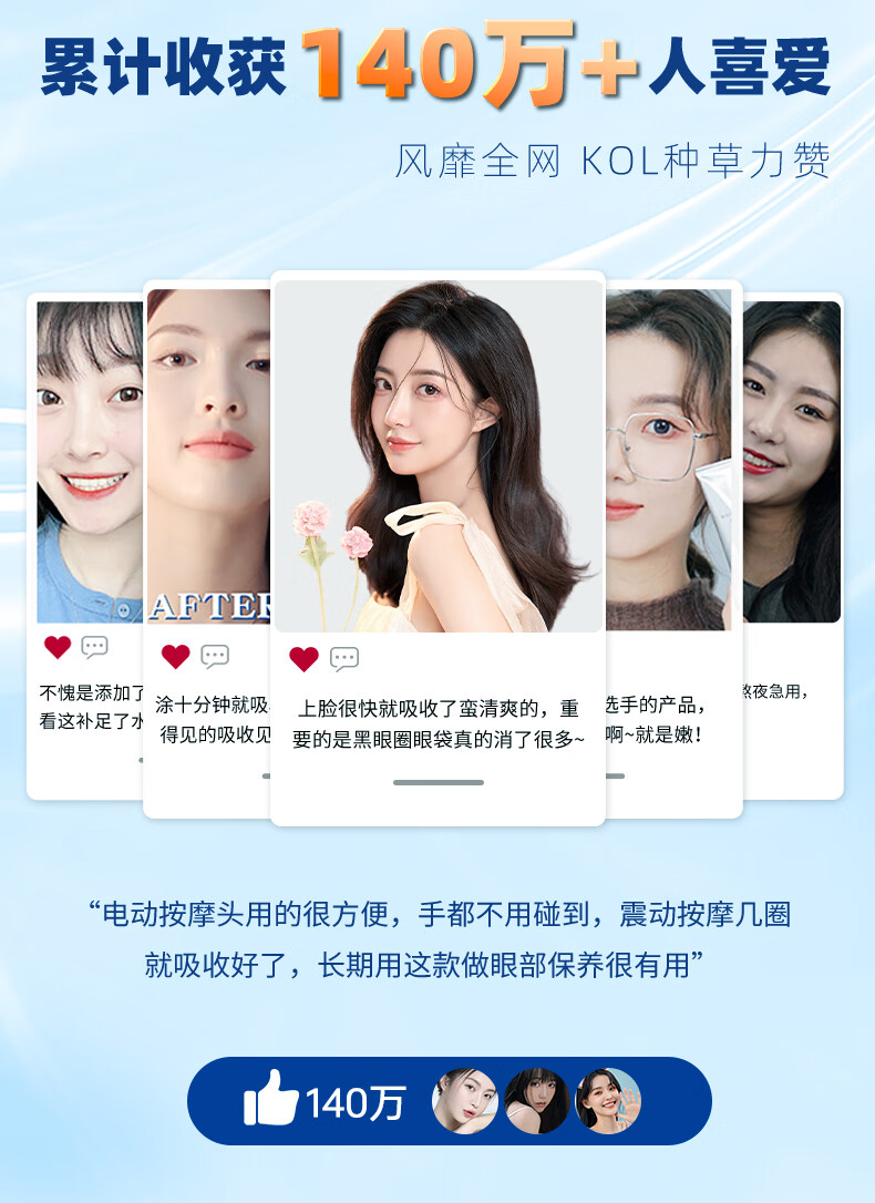 仁康博士抗皱眼霜提拉紧致淡化细纹眼袋黑眼圈熬夜衰老眼纹男女士眼霜20g