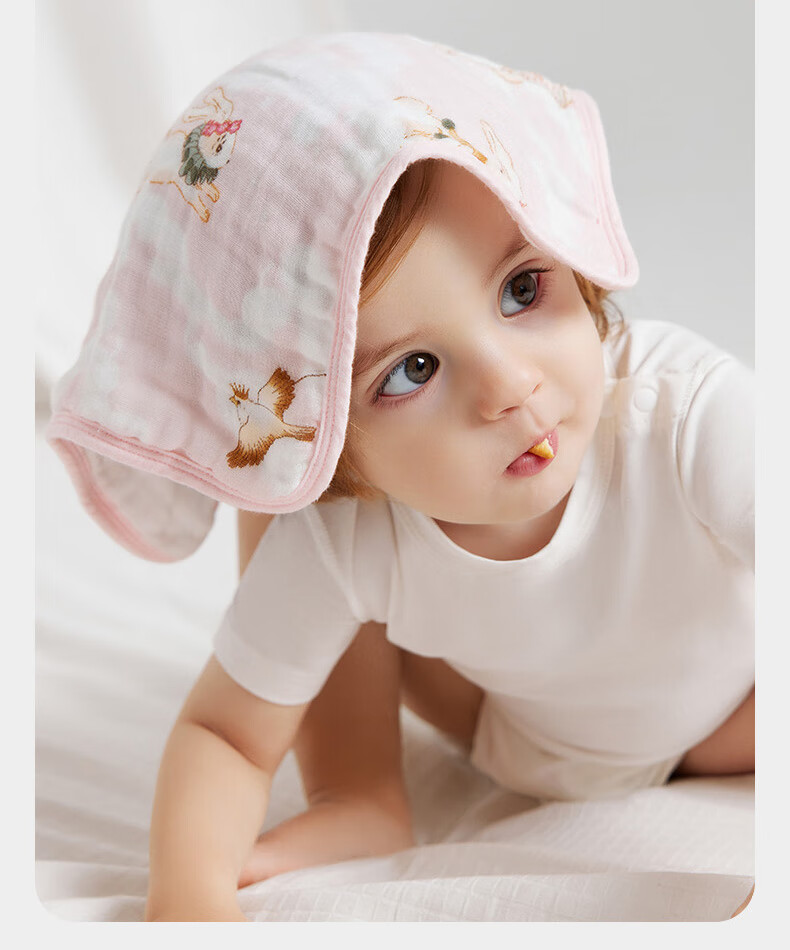 Детские пеленки Babycare из чистого хлопка, 6-слойные, размер 30x30 см, цвет "Гавайское небо" (5 шт.)