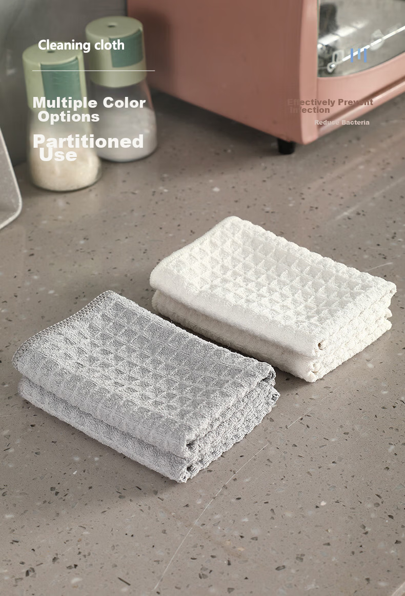 Кухонные салфетки CIRY, 30x30 см, 4 шт., вафельная текстура, для уборки и протирки, микрофибра