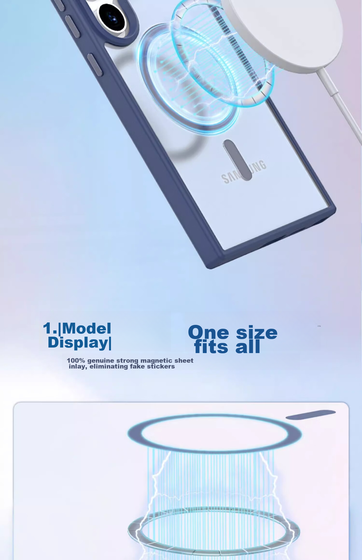 Чехол-накладка ZHIWEISHI для Samsung S24+, MagSafe, черный, матовый
