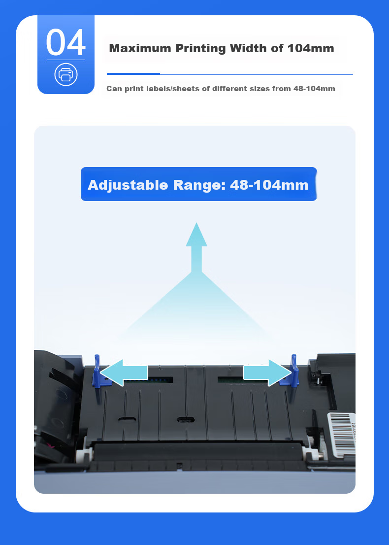Термопринтер этикеток QIRUI QR-588BT, Bluetooth, 108 мм, для интернет-магазинов, логистики, для печати наклеек