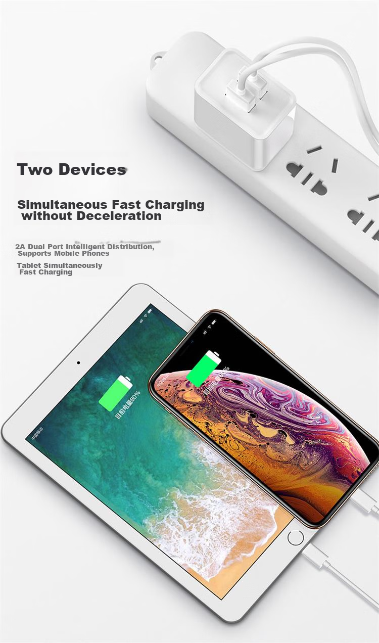 Зарядное устройство Zitai для Apple 14/13, кабель Type-C, совместимый с iPhone 14/13/12/11/XS/XR/8/iPad, 2A зарядное устройство + 1-метровый кабель Apple, белый