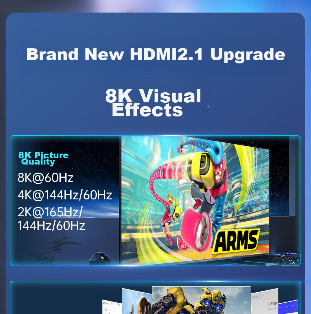 HDMI 2.1 свитчер ULT-unite 3 входа 1 выход, 8K, 4K, 1080P, HDR, 3D