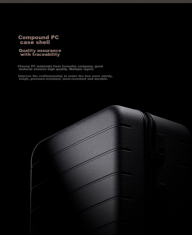 Чемодан Xiaomi Mijia Luggage, 28 дюймов, черный, PC, с кодовым замком