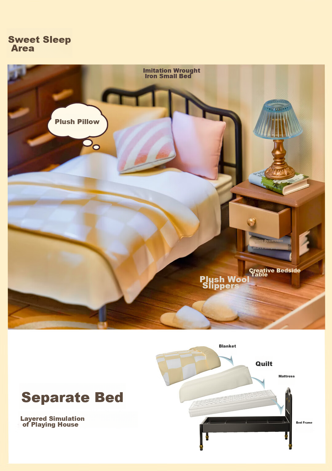 Конструктор Rolife Super World Dream Bedroom, набор для сборки своими руками, для девочек, подарок на День Святого Валентина, Новый год