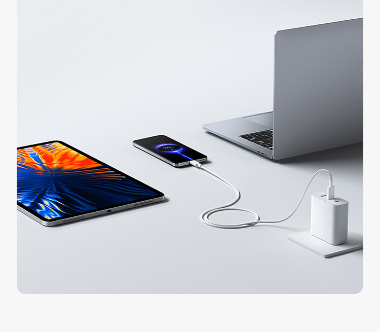 Кабель Xiaomi MI Original 3A Fast Charging (Type-C to Type-C), 1 м, белый, для iPhone 15/iPad
