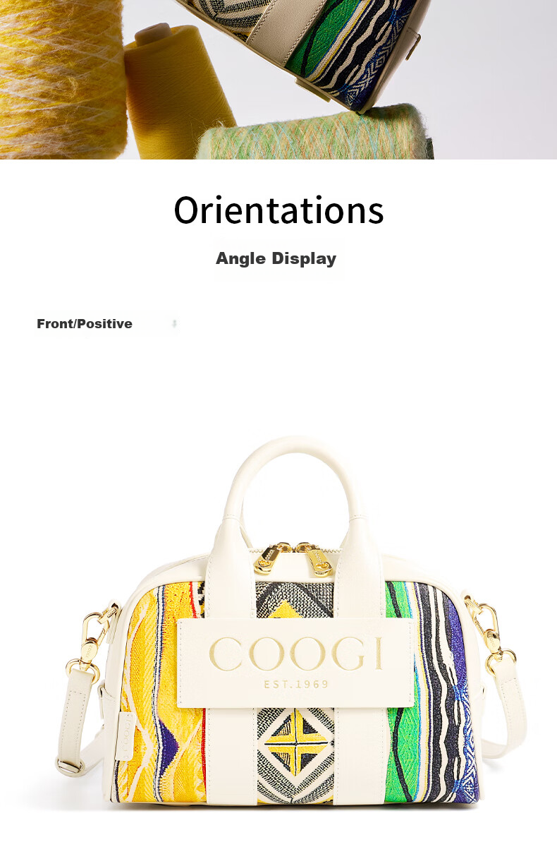 Женская сумка COOGI, роскошный бренд, сумка-тоут, подарок для девушки или жены, модель C355218303, цвет белый/розовый