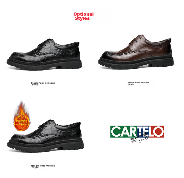 Мужские туфли CARTELO, повседневные, из натуральной кожи, на шнуровке, черные, размер 39