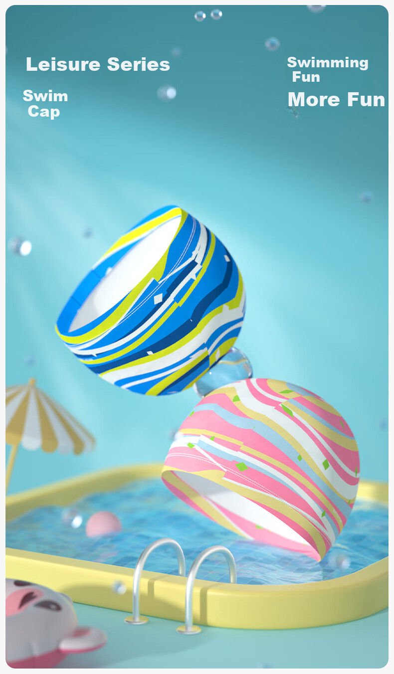 Детская шапочка для плавания WATERTIME, удобная, из эластичной ткани, с защитой головы, разноцветная
