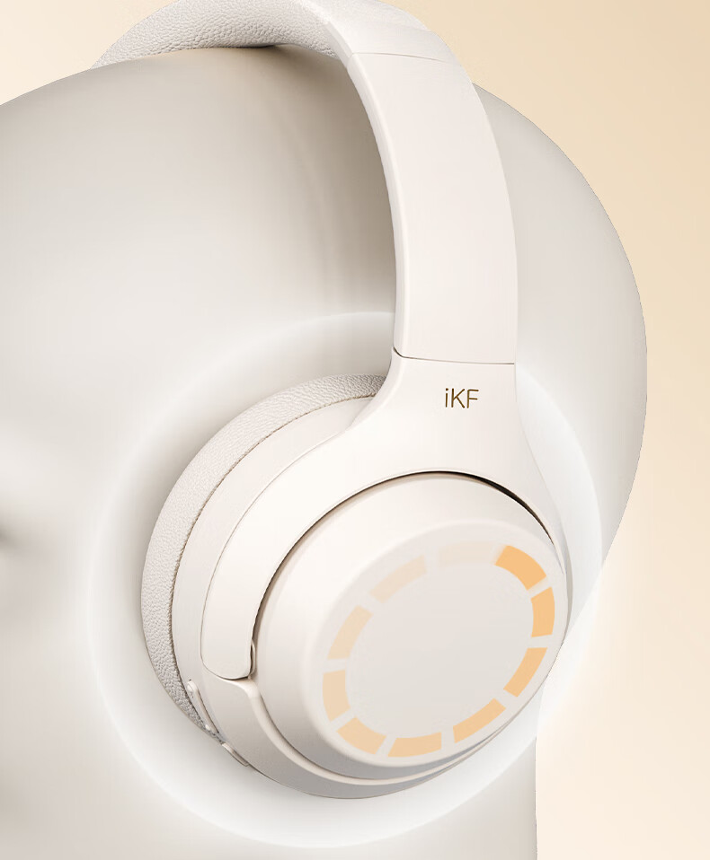 Беспроводные накладные наушники iKF T1 Pro с пространственным звуком, Hi-Fi аудио, Bluetooth 5.4, шумоподавление, белый