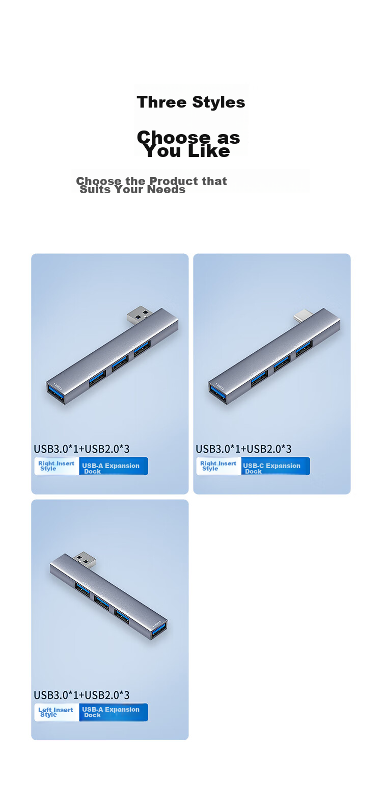USB-хаб iSky, 4 порта USB 3.0, алюминиевый корпус, серый