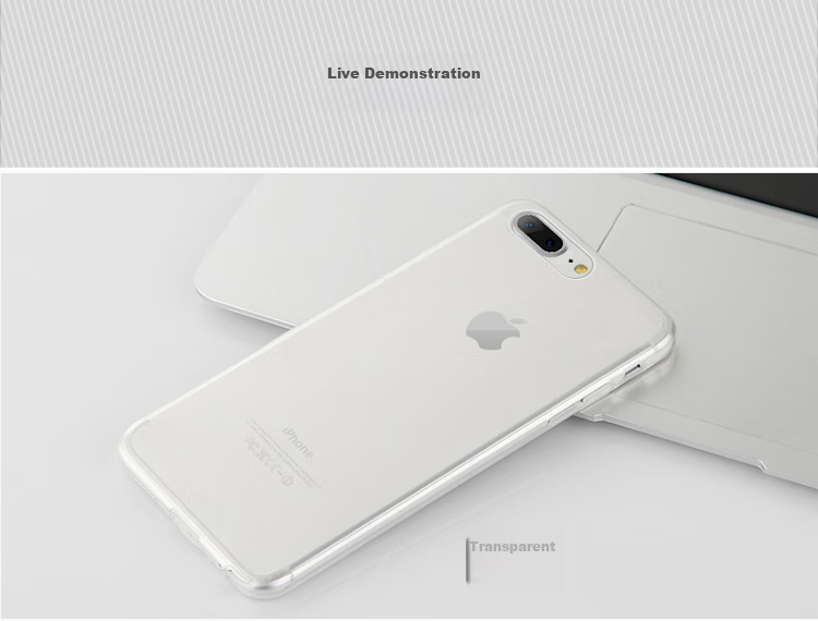 Чехол ESCAPE для iPhone 8/7 Plus, прозрачный, силиконовый, противоударный, TPU, мягкая защитная накладка, 5.5 дюймов
