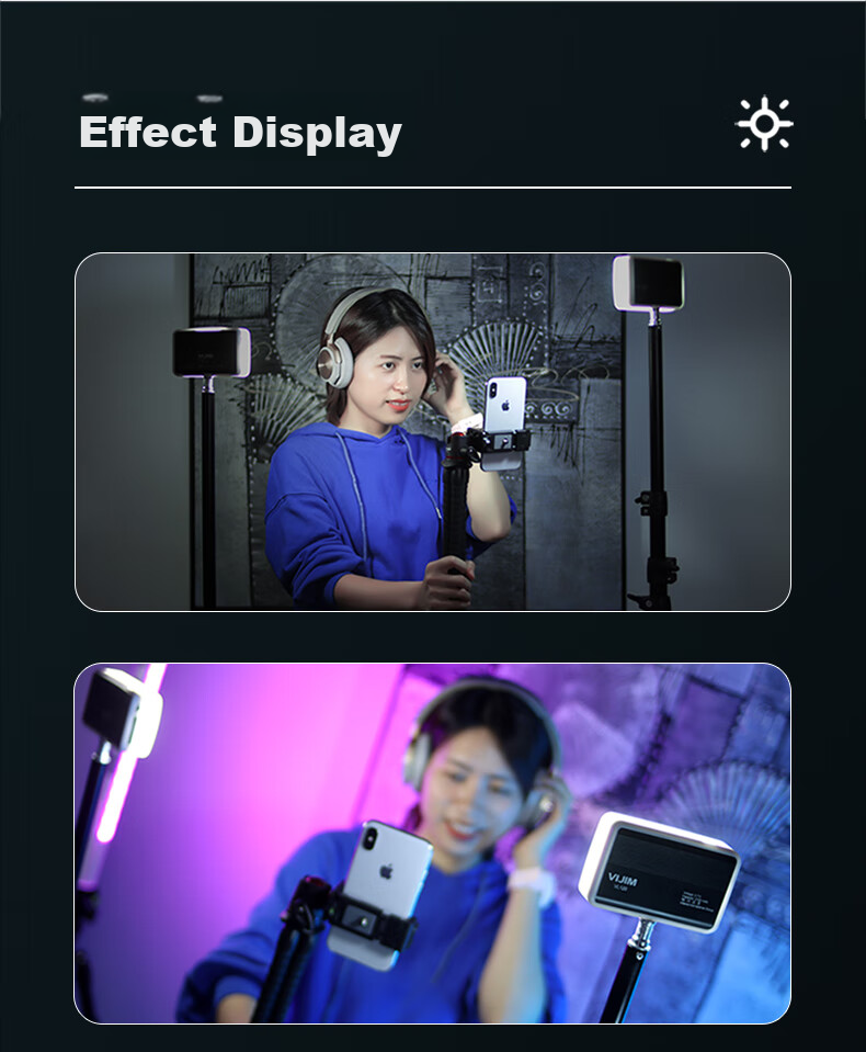 Ulanzi VL120 Мини карманный светодиодный RGB фонарь для телефона, портативный полноцветный осветитель для фотосъемки, ручной заполняющий свет для видеоблога, мягкий свет