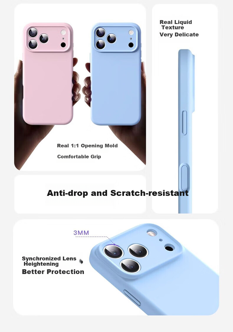 Чехол DIVI [Zero-Feel Liquid] для iPhone 17, защита от падений, защита от царапин, противоударный, приятный для кожи, жидкий силикон, ультратонкий, белый