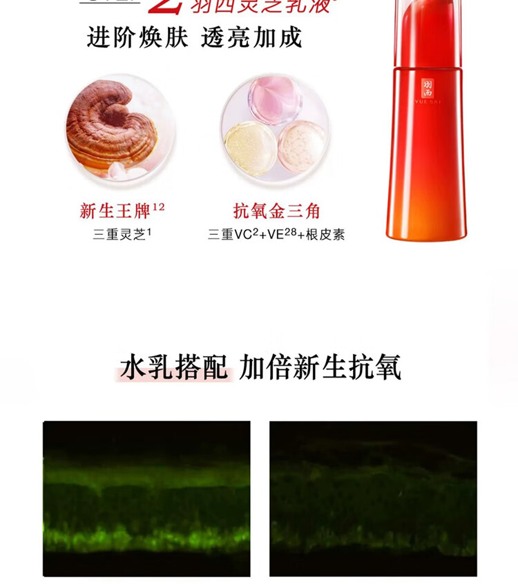 羽西灵芝套装（水150ml+乳液100ml）补水保湿护肤品礼盒女神节礼物