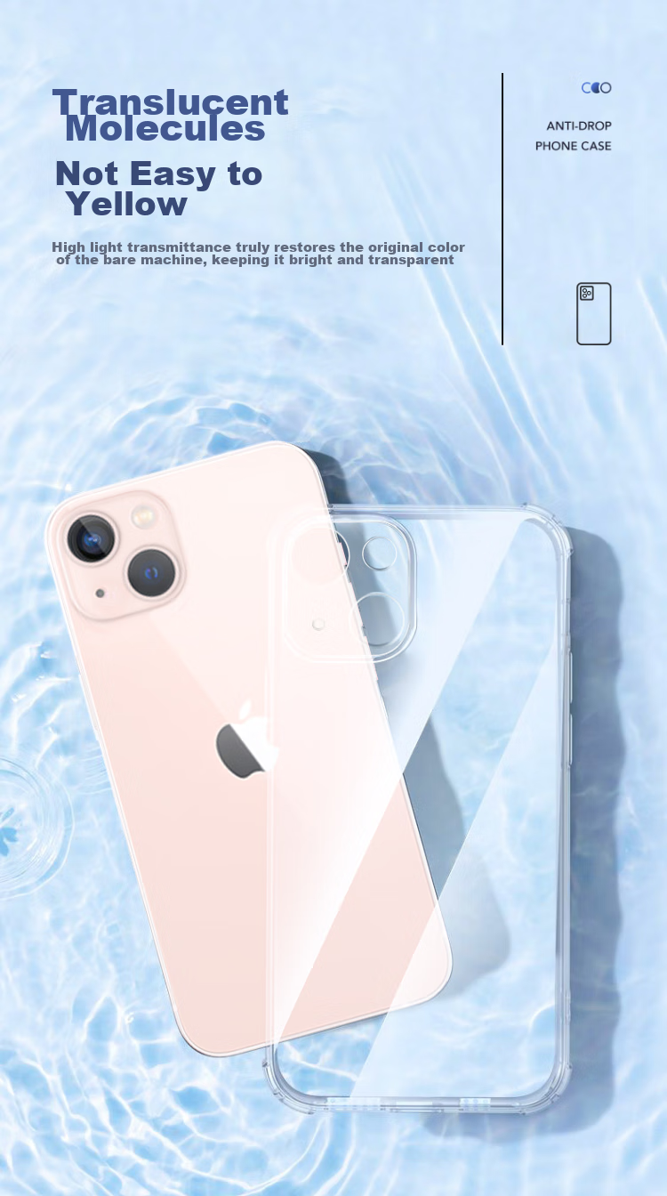 Чехол Kelleia для iPhone 13, противоударный TPU с воздушной подушкой, прозрачный, 6.1 дюйма