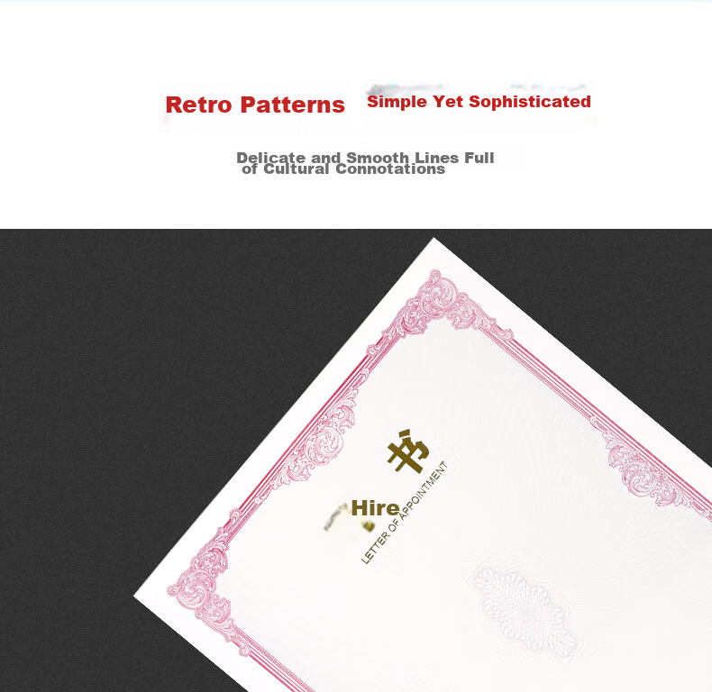 Befon A4 Appointment Letter Inner Pages, Certificate of Appointment Award Certificate Inner Pages, Company Employment Certificate, Printable A4 Paper Inner Pages, Office Stationery, 10 Sheets 0365