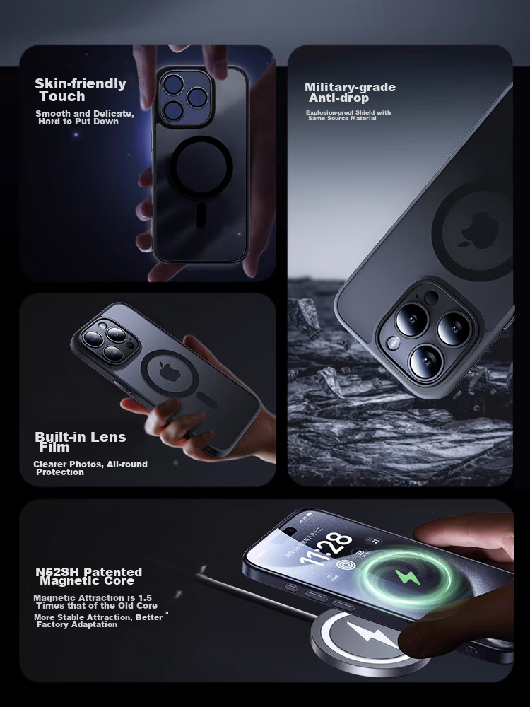 Чехол для Apple iPhone 13 Pro Max DIVI [Skin-Like Magnetic], матовый, противоударный, с поддержкой MagSafe, беспроводной зарядки, защита камеры