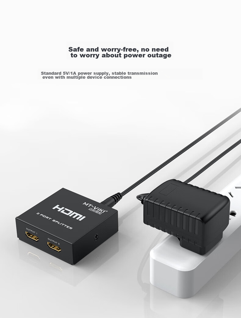 HDMI Splitter MT-Viki MT-SP102M, 1 вход 2 выхода, 4K@30Hz, металлический корпус