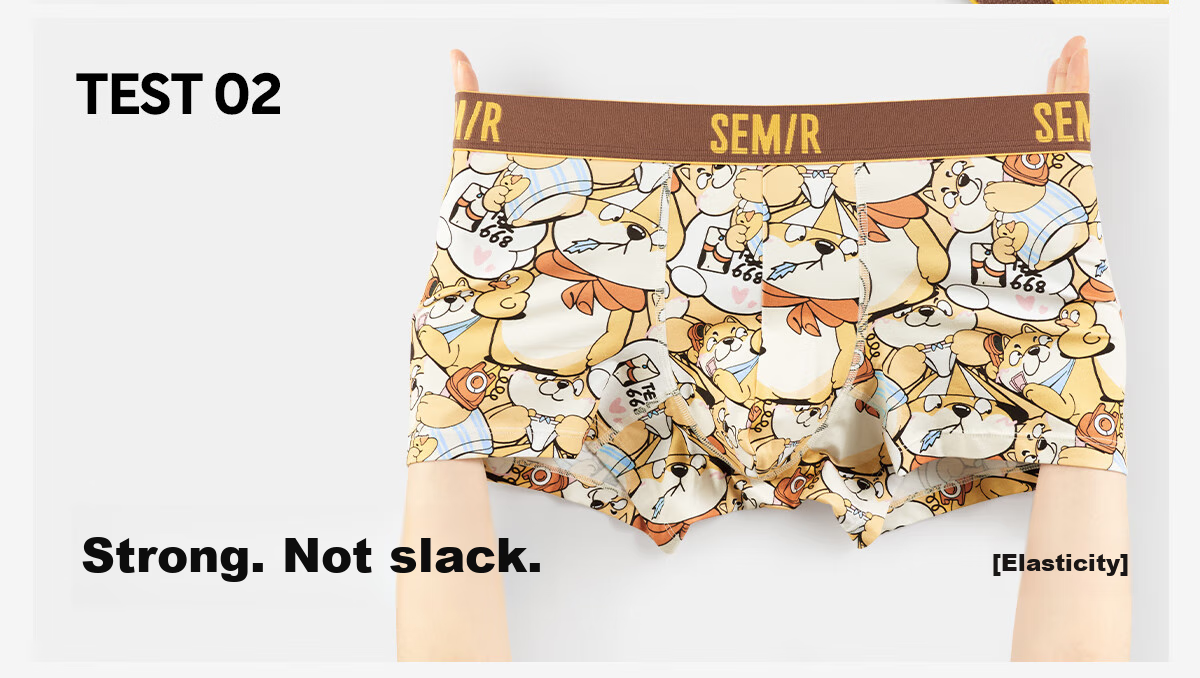 Мужское нижнее белье Semir, боксеры-брифы, 3 шт., чистое хлопок, антибактериальные, бесшовные, дышащие, с принтом "Ачай"