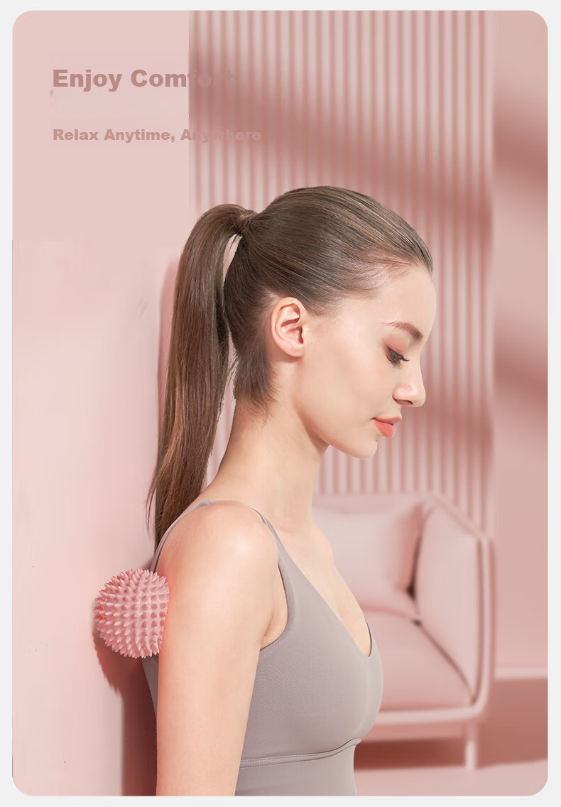 Массажный мяч Yottoy Fascia Ball, ежик, для точечного массажа стоп и шеи, йога, тренировки