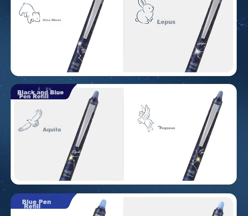 PILOT Erasable Pen Neutral Pen - ST Pressed Signature Pen for Students' Exams And Office Use LFPK-30S4S Xingwuyu 0.4mm Qilin Zuo/red