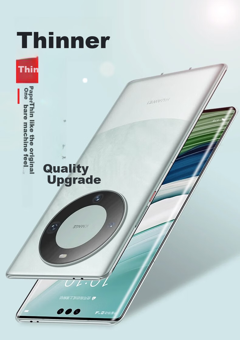 Чехол EDDGA для Huawei Mate60 Pro, ультратонкий, матовый, полупрозрачный, с полной защитой объектива, противоударный, приятный на ощупь