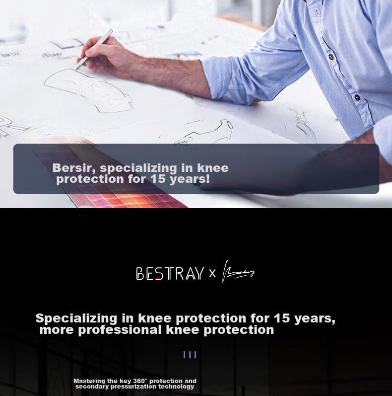 Профессиональный спортивный наколенник Bestray 5D Pro-S для защиты мениска, мужской, для баскетбола и фитнеса