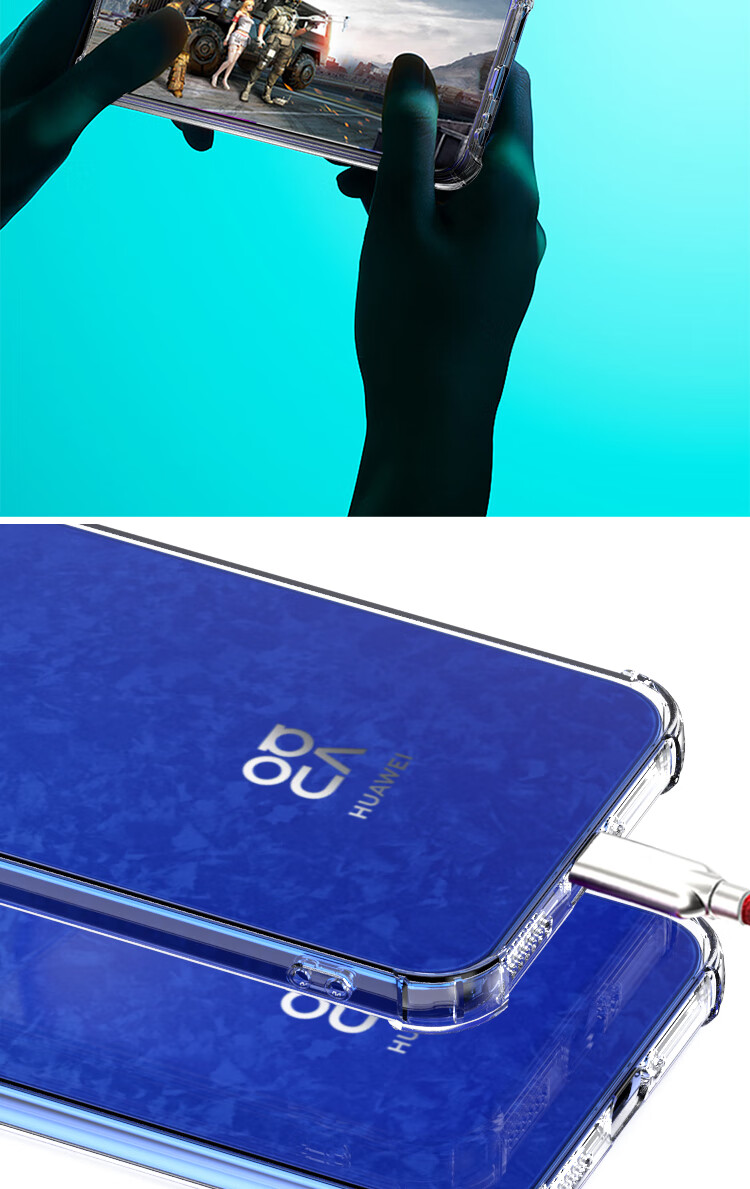 Чехол ESCASE для Huawei Nova 12 Vitality Edition, с полной защитой объектива, магнитный, противоударный, прозрачный, мягкий, с ТПУ подушкой безопасности, прозрачно-белый с магнитным кольцом
