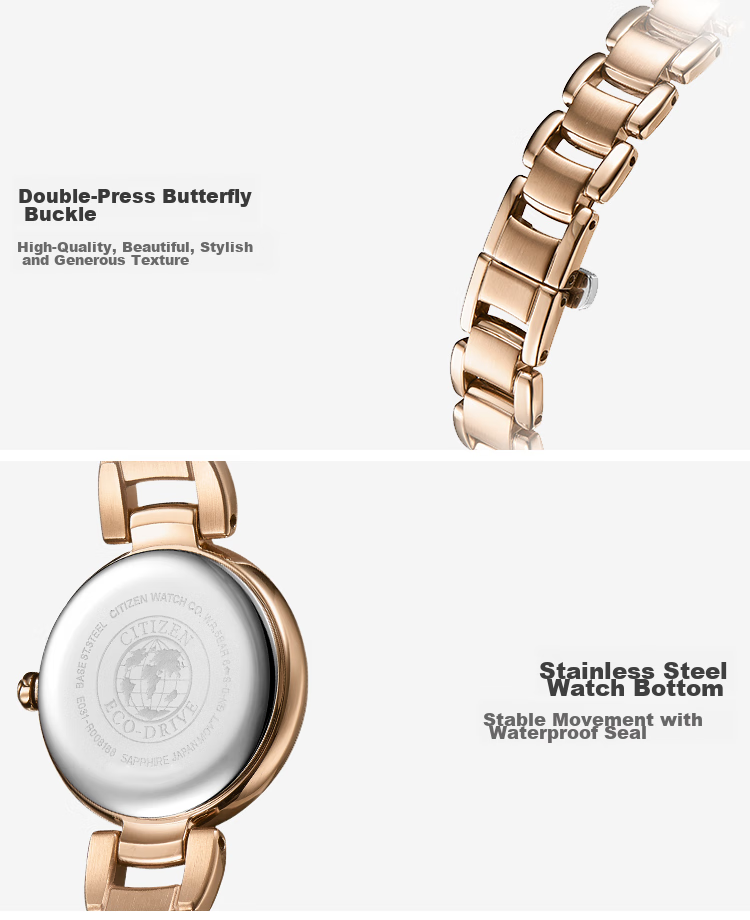 Женские часы CITIZEN L Series, Eco-Drive, стальной браслет, циферблат с матерью дракона, EM0533-82Y